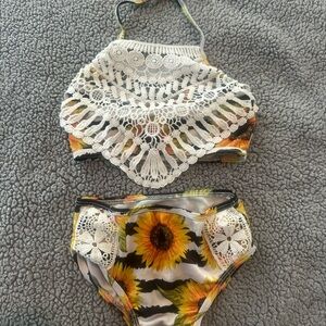 Sunflower Crochet Bikini Set size 4t